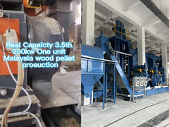 Gerçek Kapasite 3.5 T/H 200KW MALAYSYA'DA Ağaç Pellet hattı